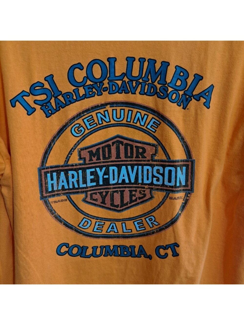 Harley-Davidson Men's L Deep Orange Short Sleeve T-Shirt Columbia CT